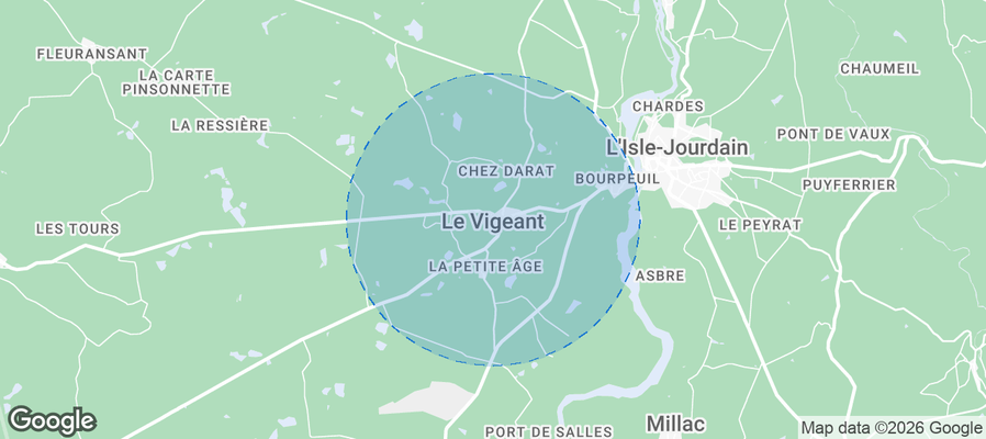 Le Vigeant Airbnb map